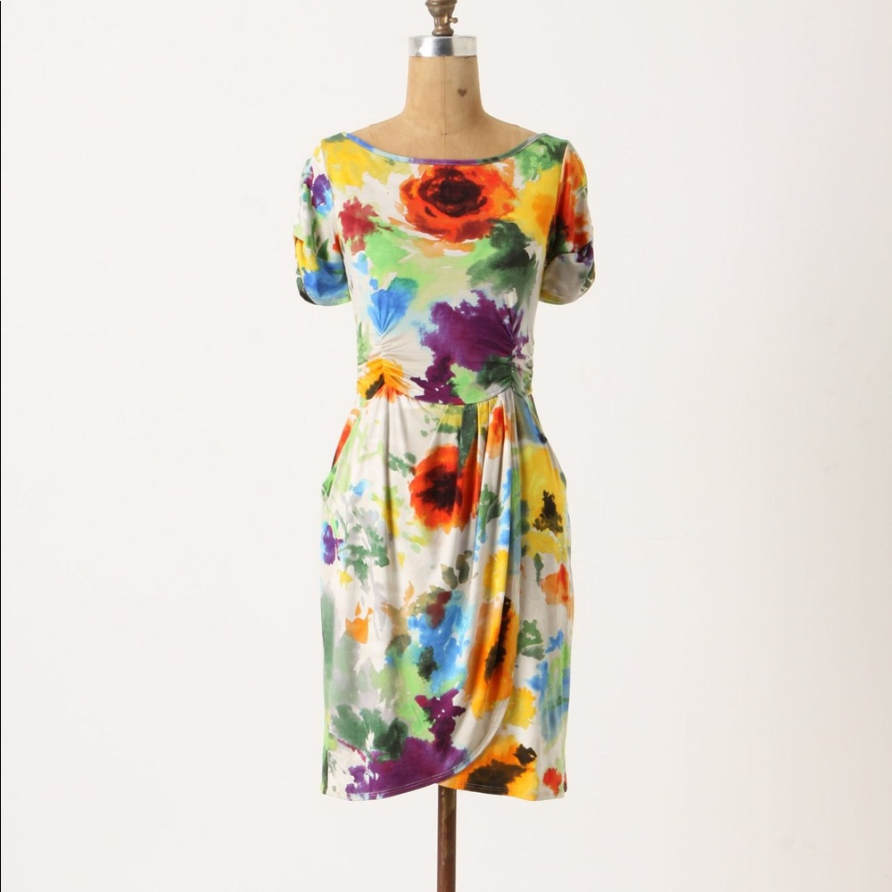 Anthropologie Weston Wear Gathered Hemlock Dress